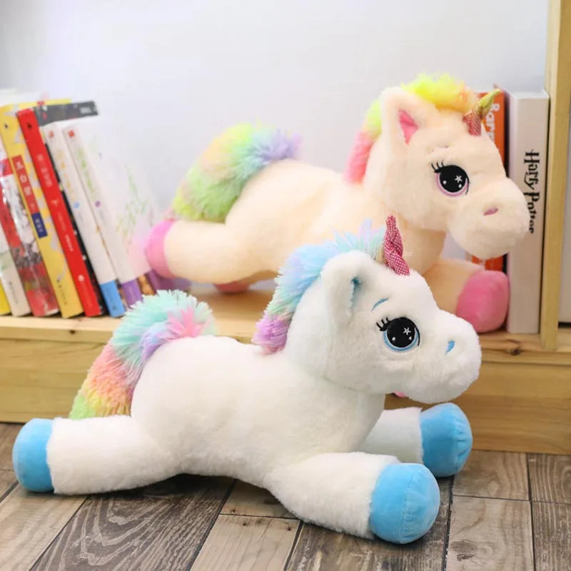 Peluche licorne arc-en-ciel kawaii