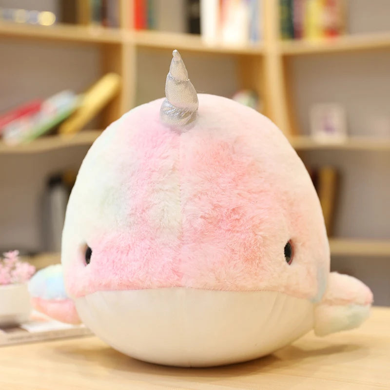 Peluche baleine licorne