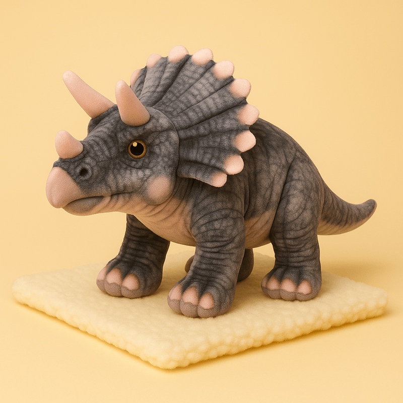 Peluche Tricératops réaliste