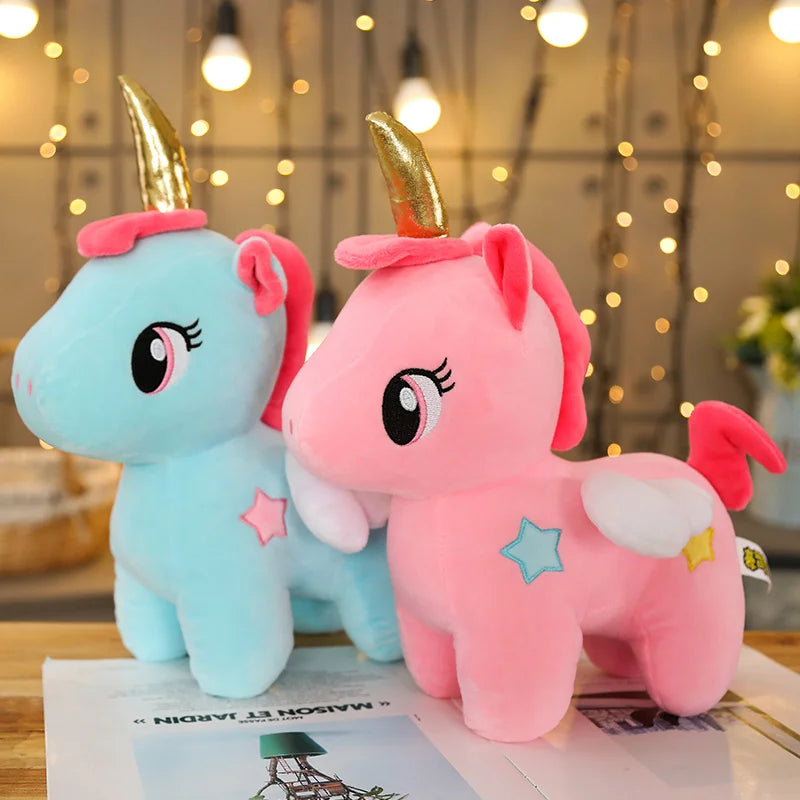 Mini peluche licorne dorée
