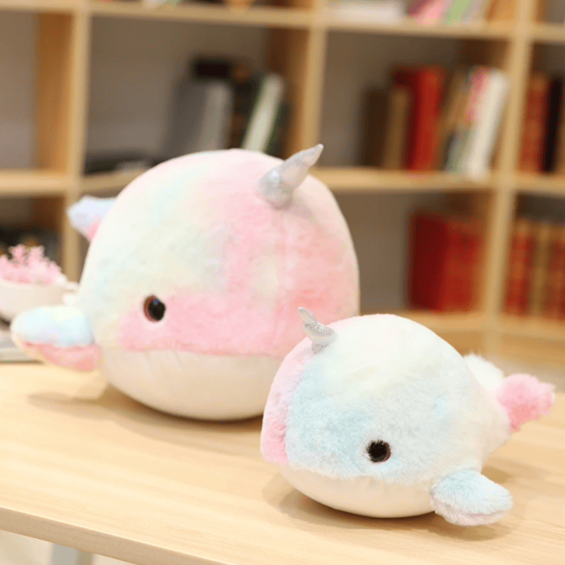 Peluche baleine licorne