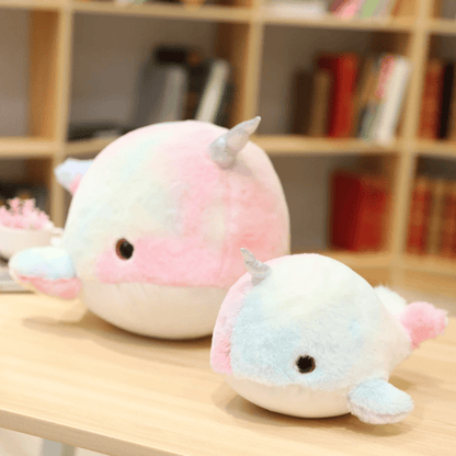 Peluche baleine licorne