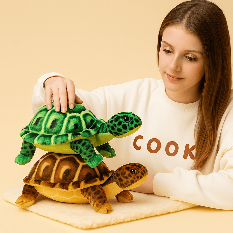 Peluche tortue écailles