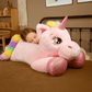 Grande peluche licorne rose