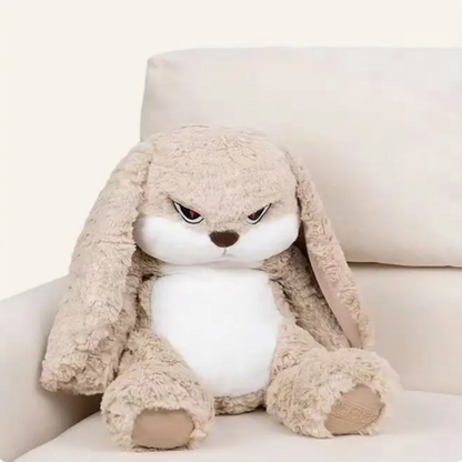 Peluche lapin en colère