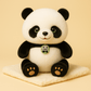 La peluche panda mignonne sur couverture