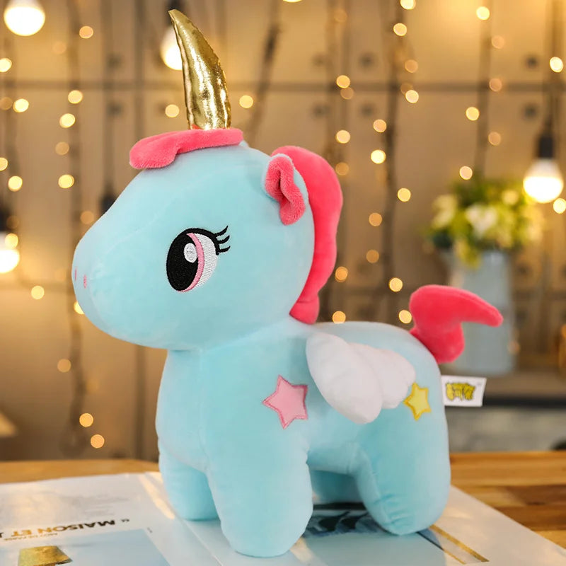 Mini peluche licorne dorée