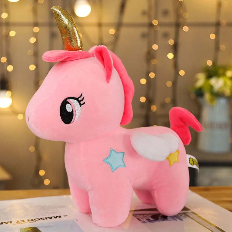Mini peluche licorne dorée