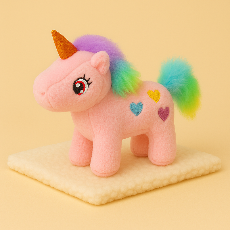 Mini peluche licorne multicolore