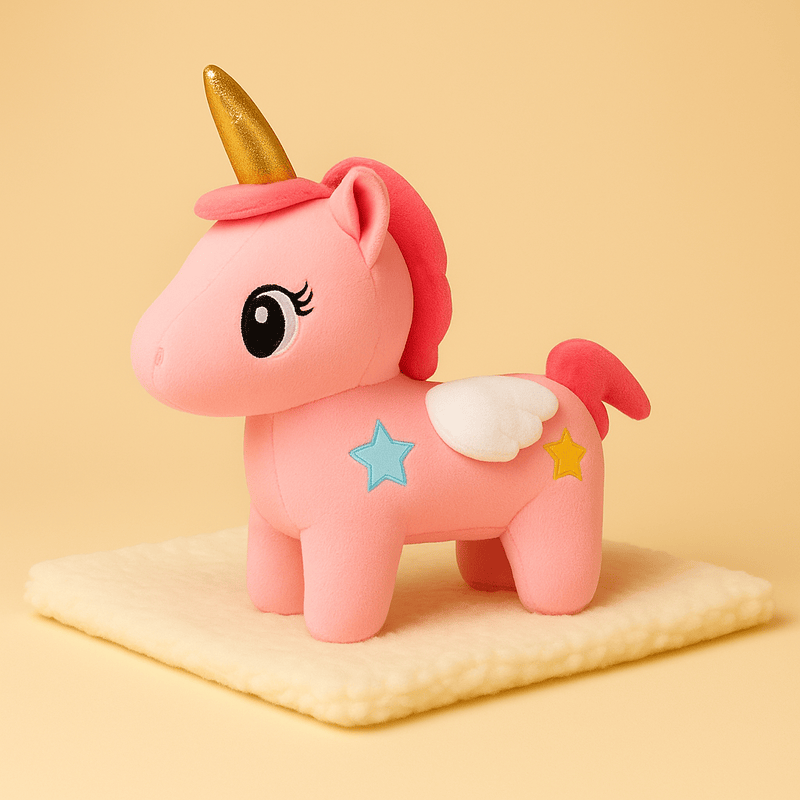 Mini peluche licorne dorée