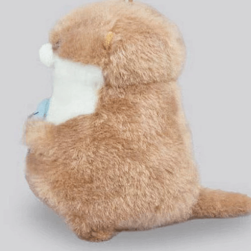 Mini peluche loutre avec son poisson