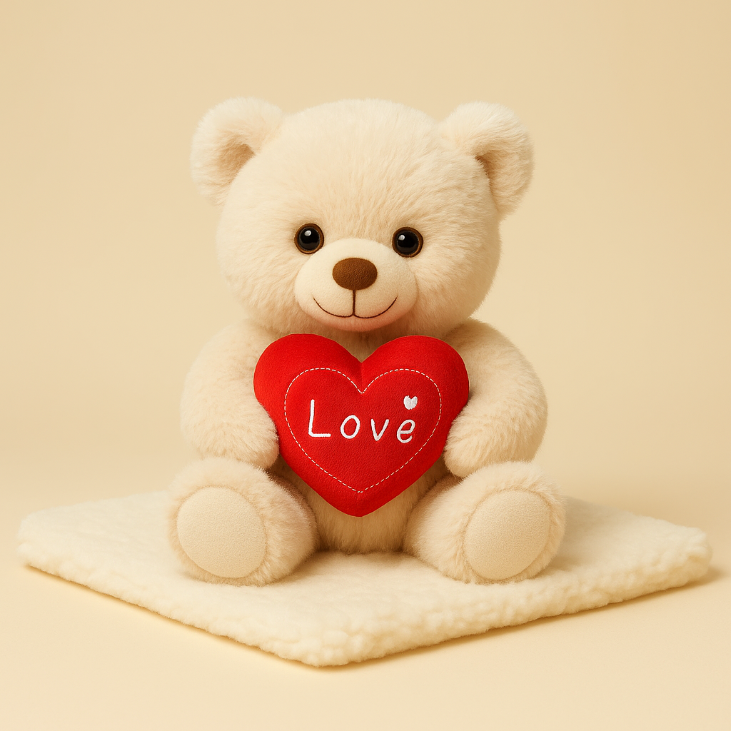 Ours en peluche avec un coeur
