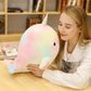 Peluche baleine licorne