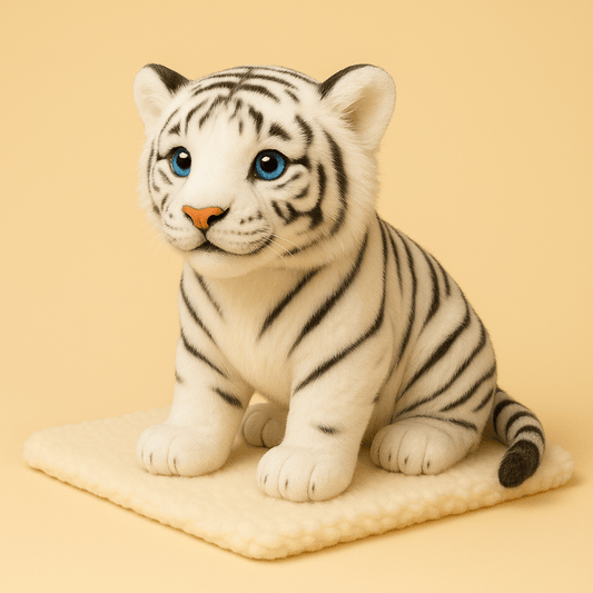 Peluche bébé tigre blanc douce