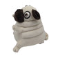 Peluche chien Carlin de profil sur fond blanc