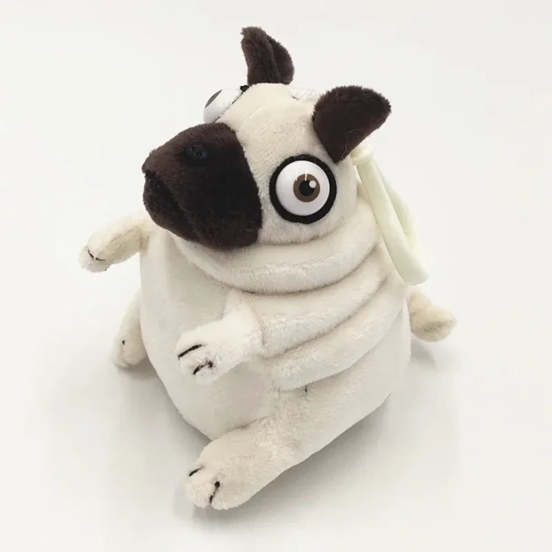 Peluche chien Carlin sur fond blanc