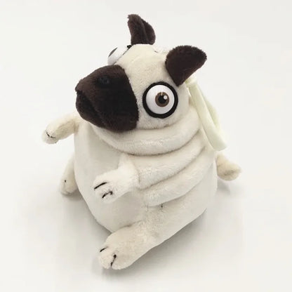 Peluche chien Carlin sur fond blanc