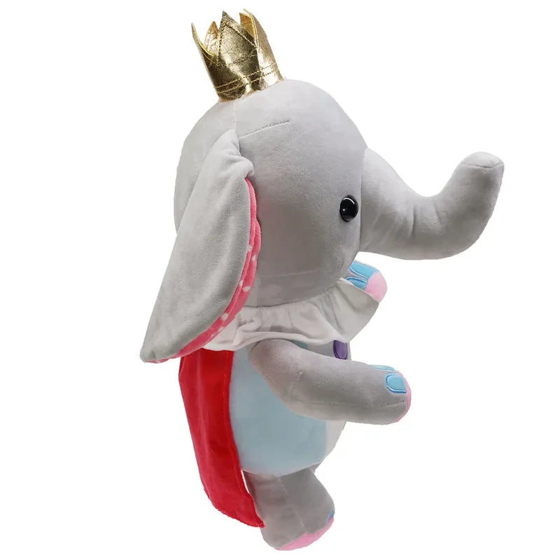 Peluche Éléphant Roi de profil sur fond blanc