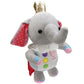 Peluche Éléphant Roi de côté sur fond blanc