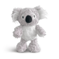 Peluche koala au réveil sur fond blanc