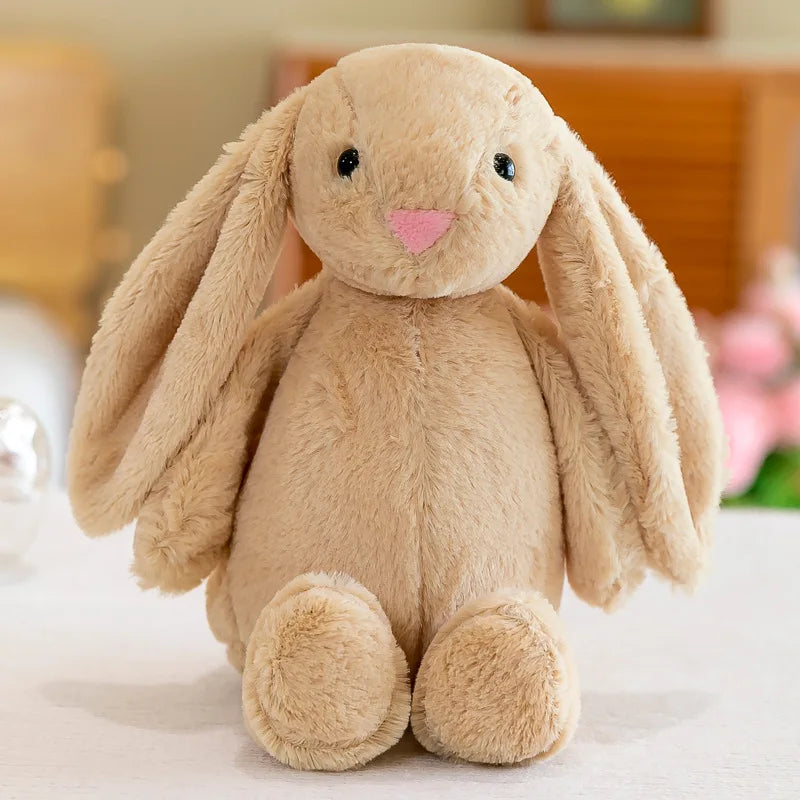 Peluche lapin coloré à longues oreilles