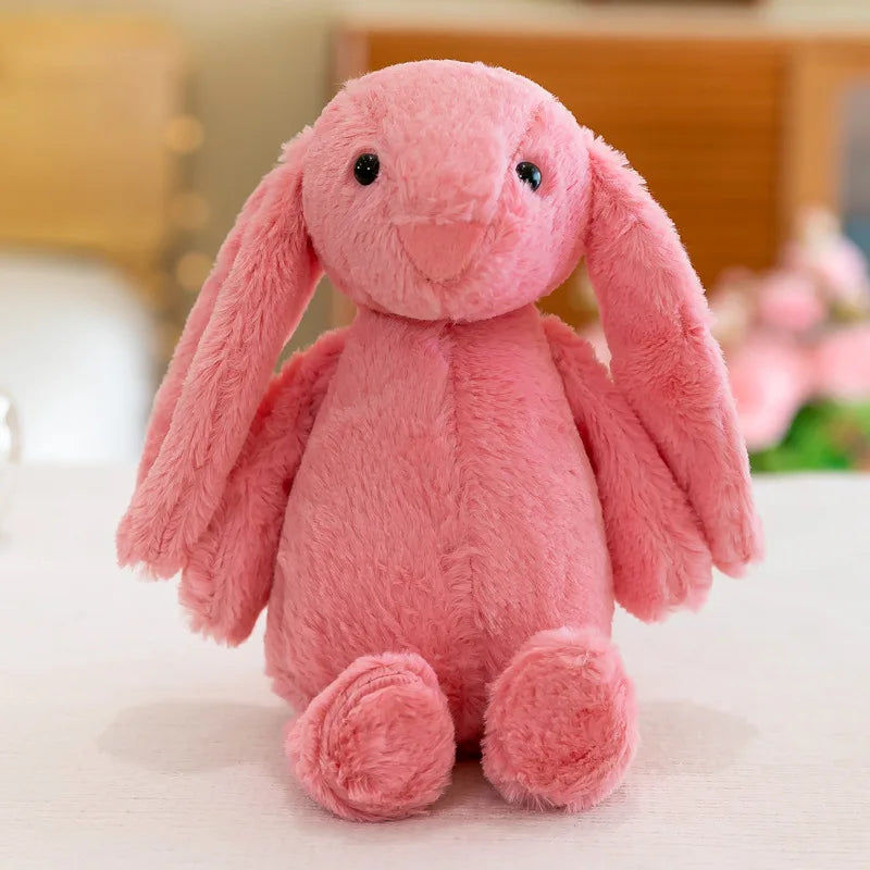 Peluche lapin coloré à longues oreilles