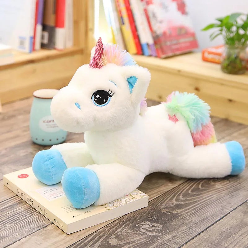 Peluche licorne arc-en-ciel kawaii