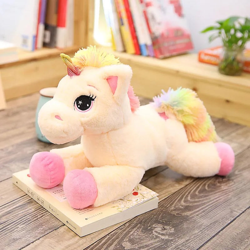 Peluche licorne arc-en-ciel kawaii