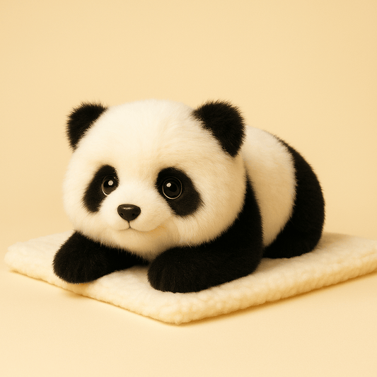 Peluche panda super douce sur couverture