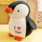 Peluche pingouin I love you