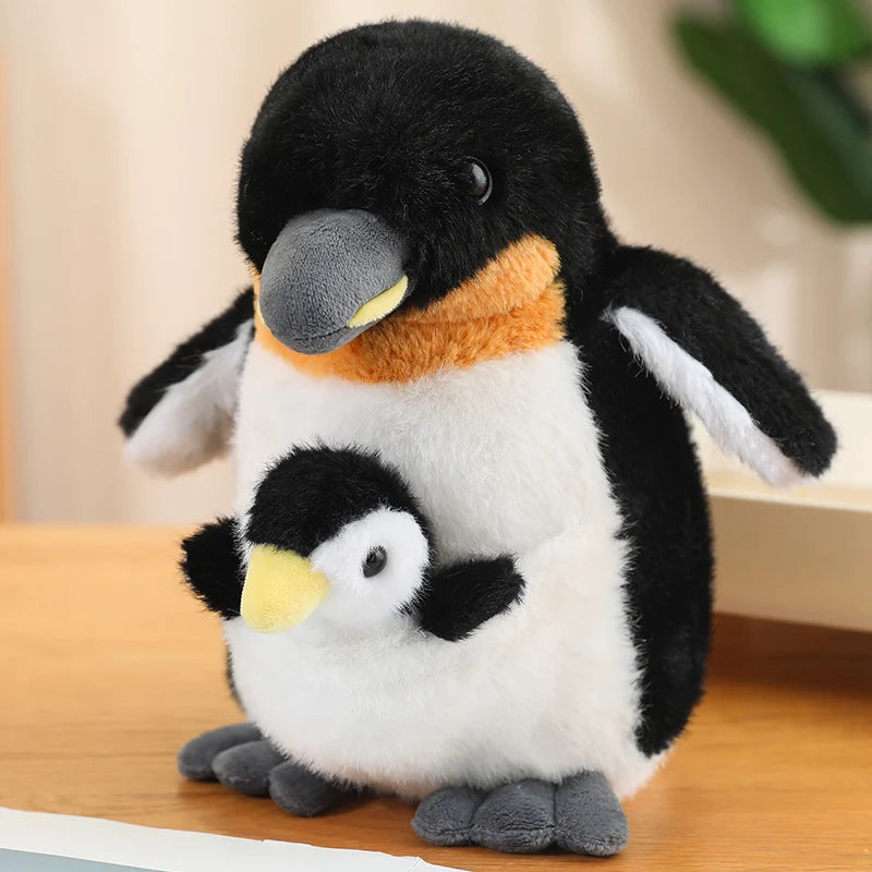 Peluche pingouin maman & fils