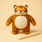 Peluche tigre super-héros sur une couverture