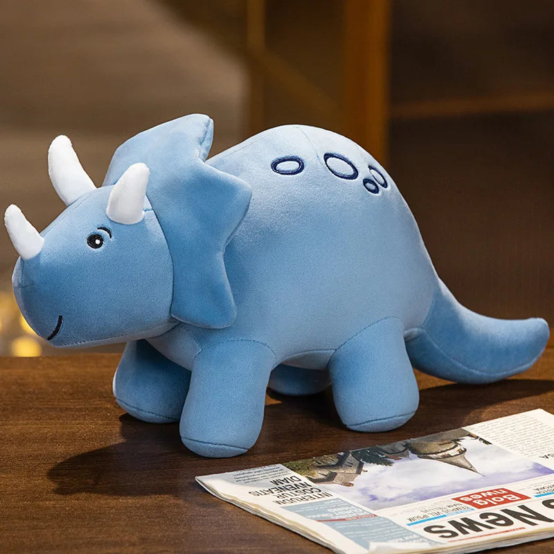 Peluche triceratops bleue