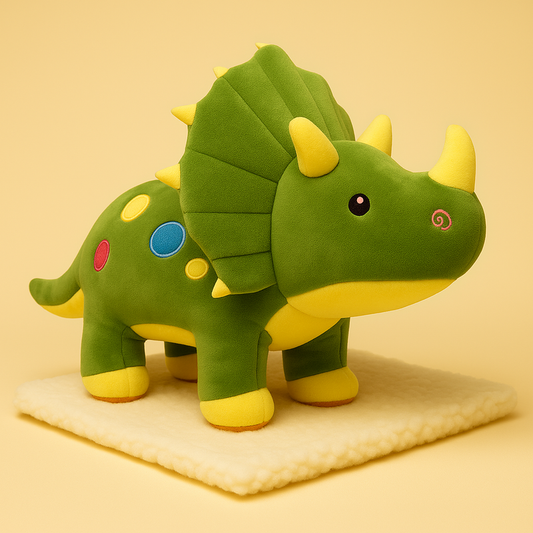 Peluche tricératops coloré