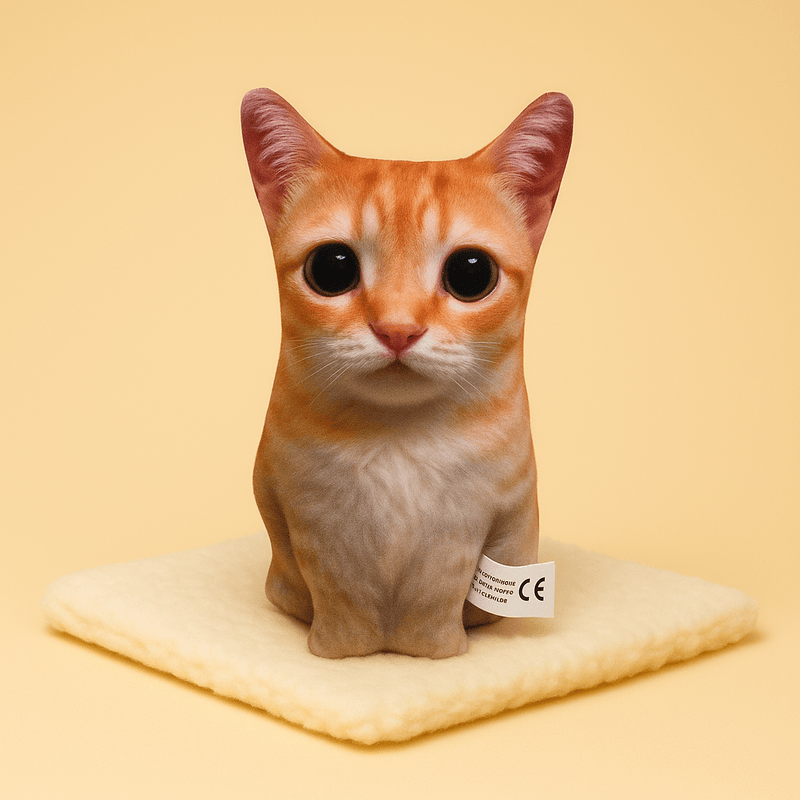 El gato chat en peluche