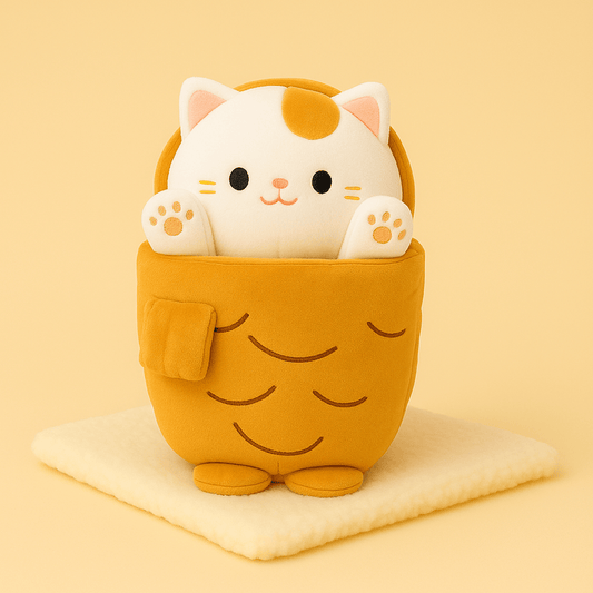 Peluche chat en Taiyaki
