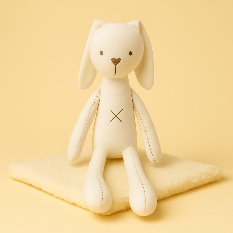 Peluche lapin compagnon de couchage