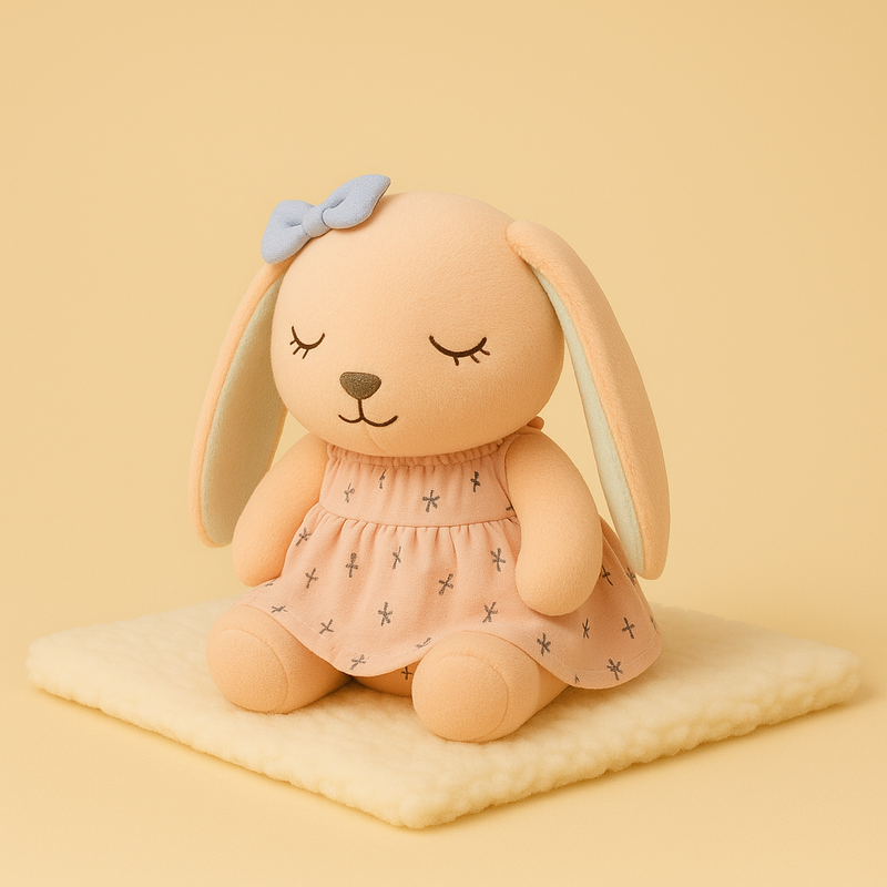 Peluche lapin endormi