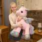 Peluche licorne arc-en-ciel