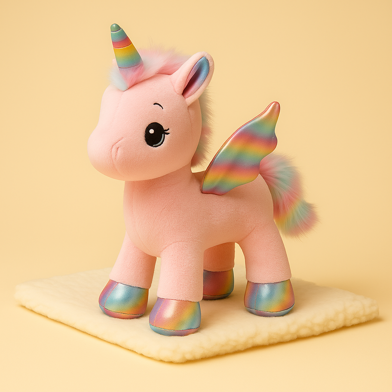Peluche licorne arc-en-ciel