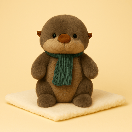 Peluche loutre avec écharpe