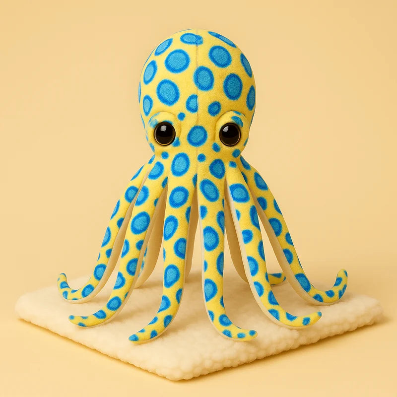Peluche pieuvre à pois