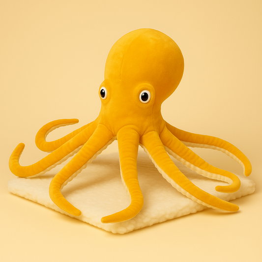 Peluche pieuvre jaune