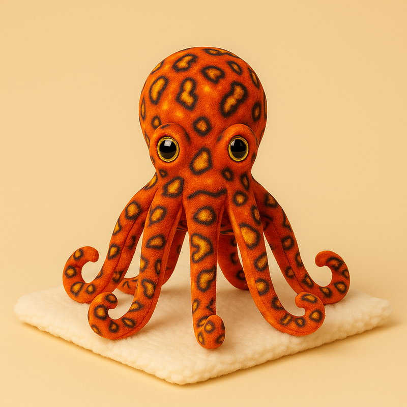 Peluche pieuvre tacheté