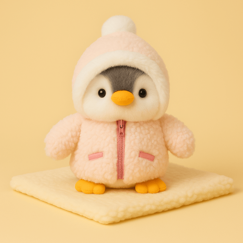 Peluche pingouin avec une doudoune