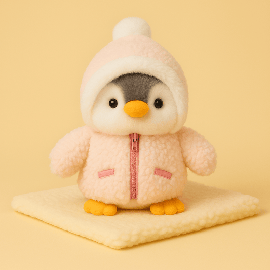 Peluche pingouin avec une doudoune