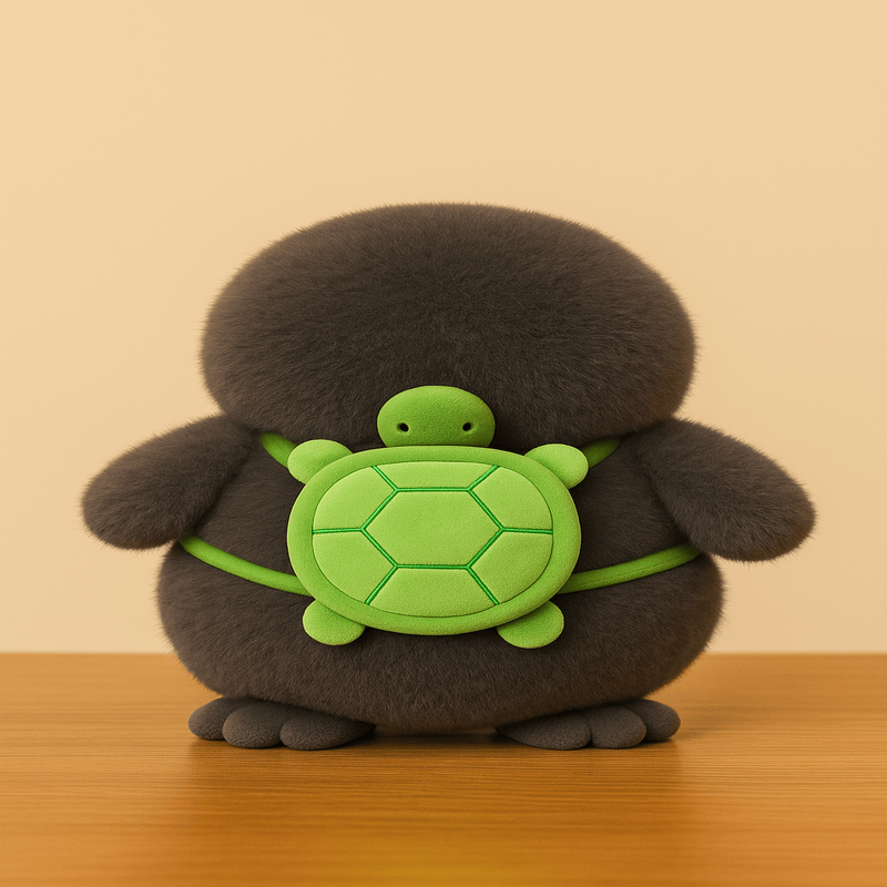 Peluche pingouin avec un sac à dos