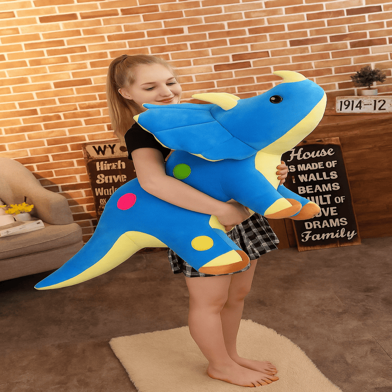 Peluche tricératops coloré