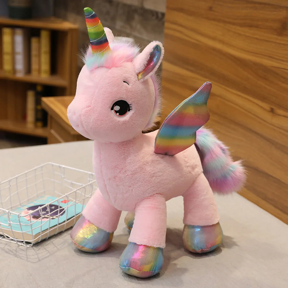 Peluche licorne arc-en-ciel
