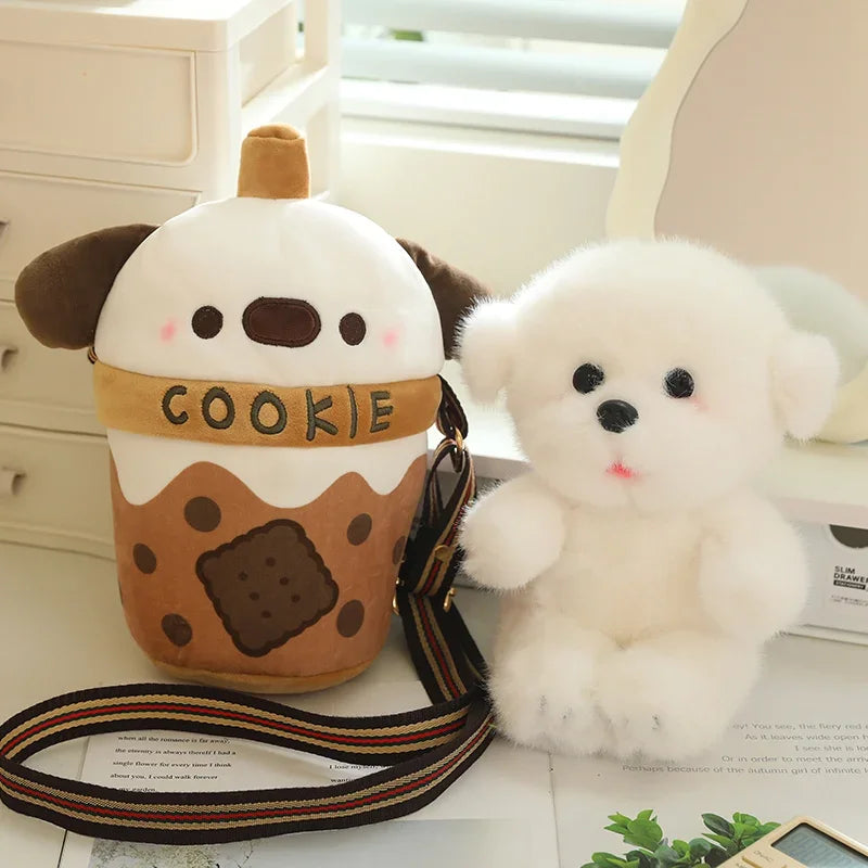 Sac de cookie et la peluche chien separes 